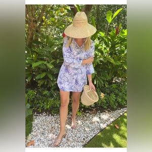 NWT Julia Amory Husband Shirt, S, Aegean Chintz